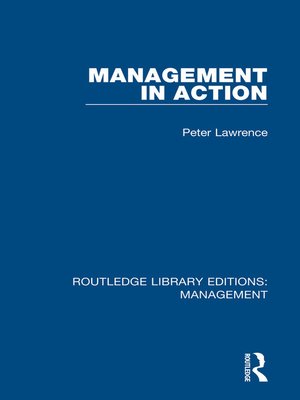 cover image of Management in Action